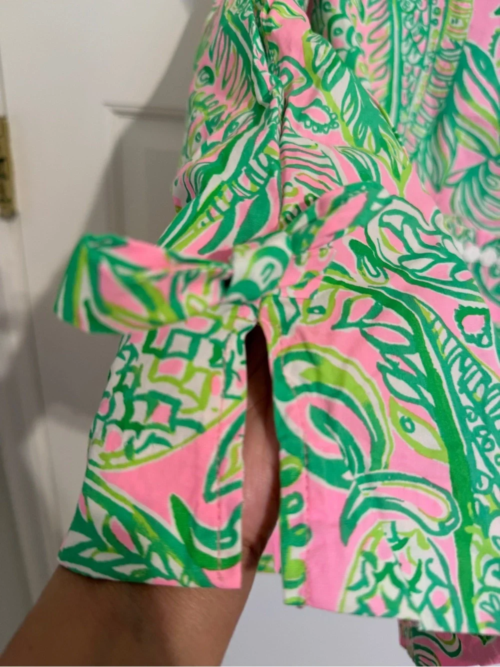Lilly Pulitzer Pink & Green Paisley Pineapple Shift Dress